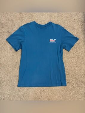 Vineyard Vines Men’s Short Sleeve Tee - Blue with Whale Logo